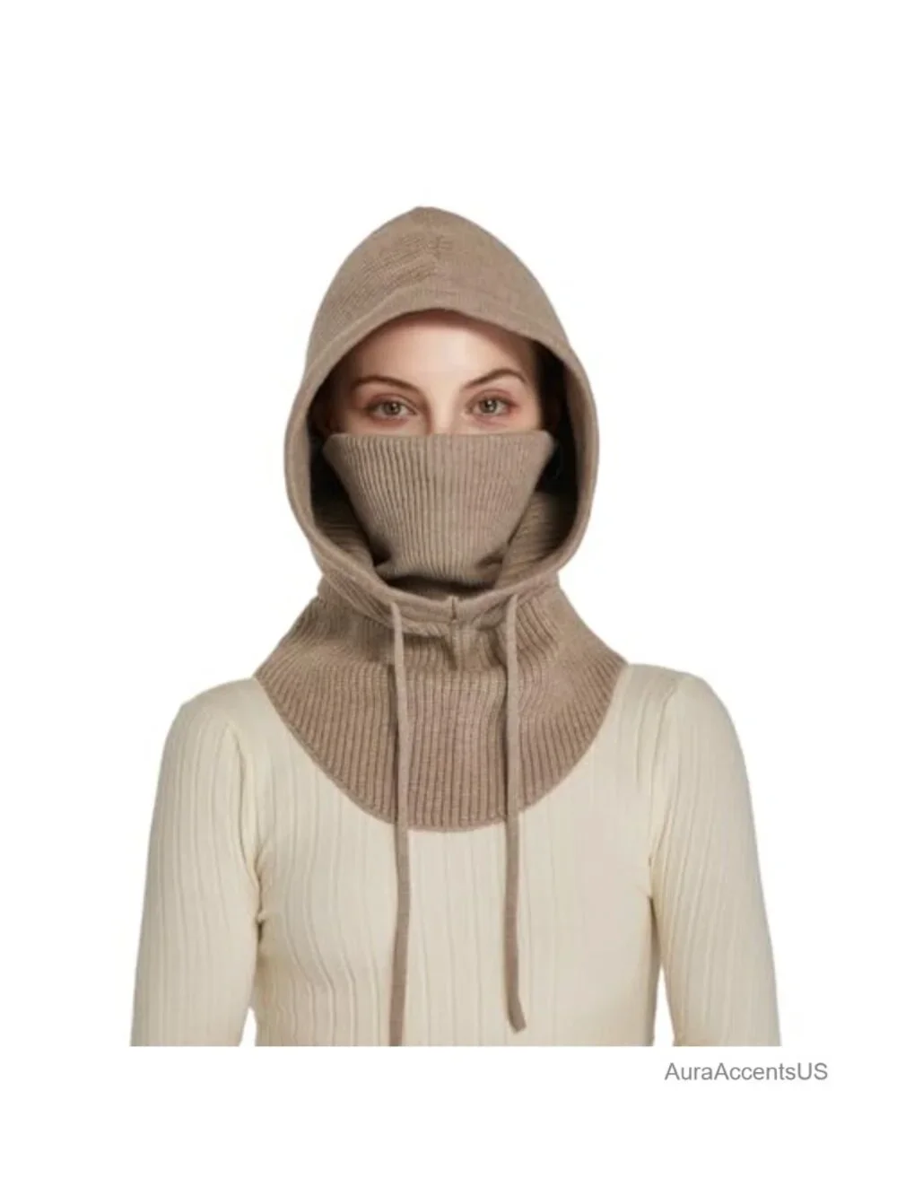 Knit Balaclava Winter Hat Ski Face Cover Neck Warmer Adjustable